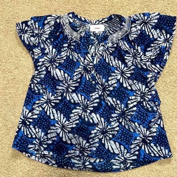 Xirena Sumer Water Floral Blue Top S - Picture 2 of 13